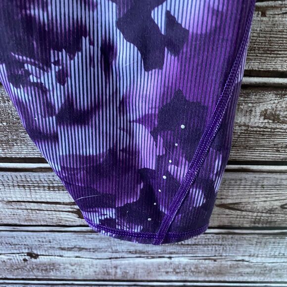 Athleta Women's Rainier‎ Leggings Size M Purple Printed Pull-On Logo - Picture 5 of 9